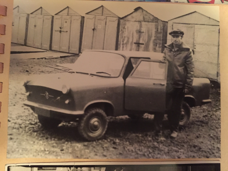Alexander Petrovych posing with his second homemade car. This time, it’s a hardtop.